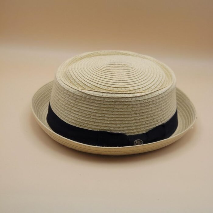 Straw Braid Pork Pie Hats with Band
