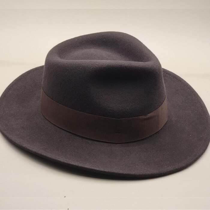 Cowboy Wool Felt Fedora Hat With Grosgrain Band