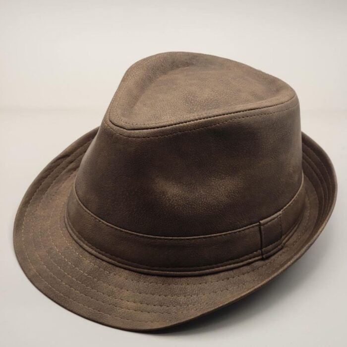 Faux Leather Fedora