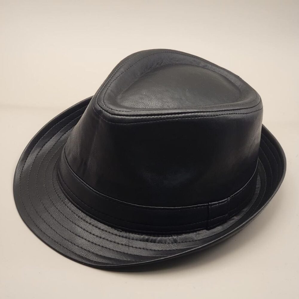 Faux Leather Fedora - Image 2