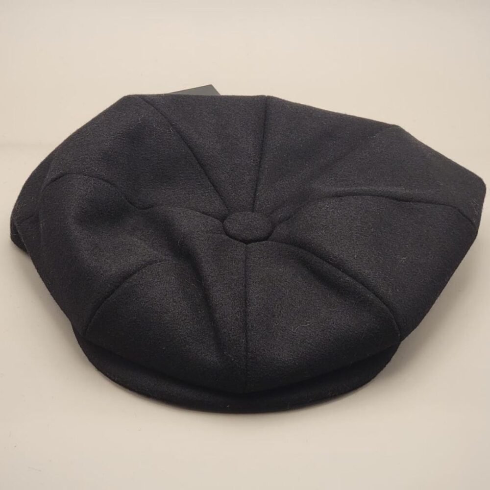 Solid Colur News Boy/ Apple Melton Wool Cap With Quilted Satin Lining - Image 7