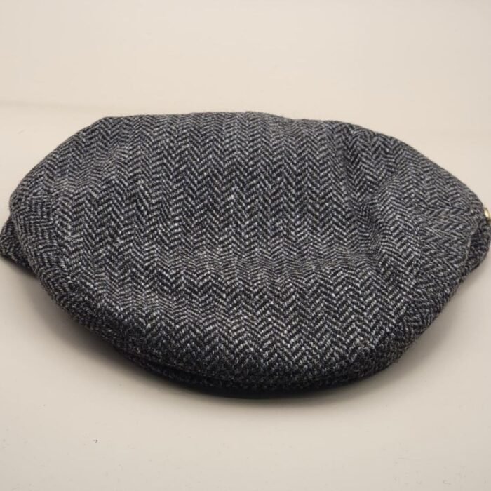 Tweed Herringbone Wool Ivy Caps With Cloth Fabric Lining