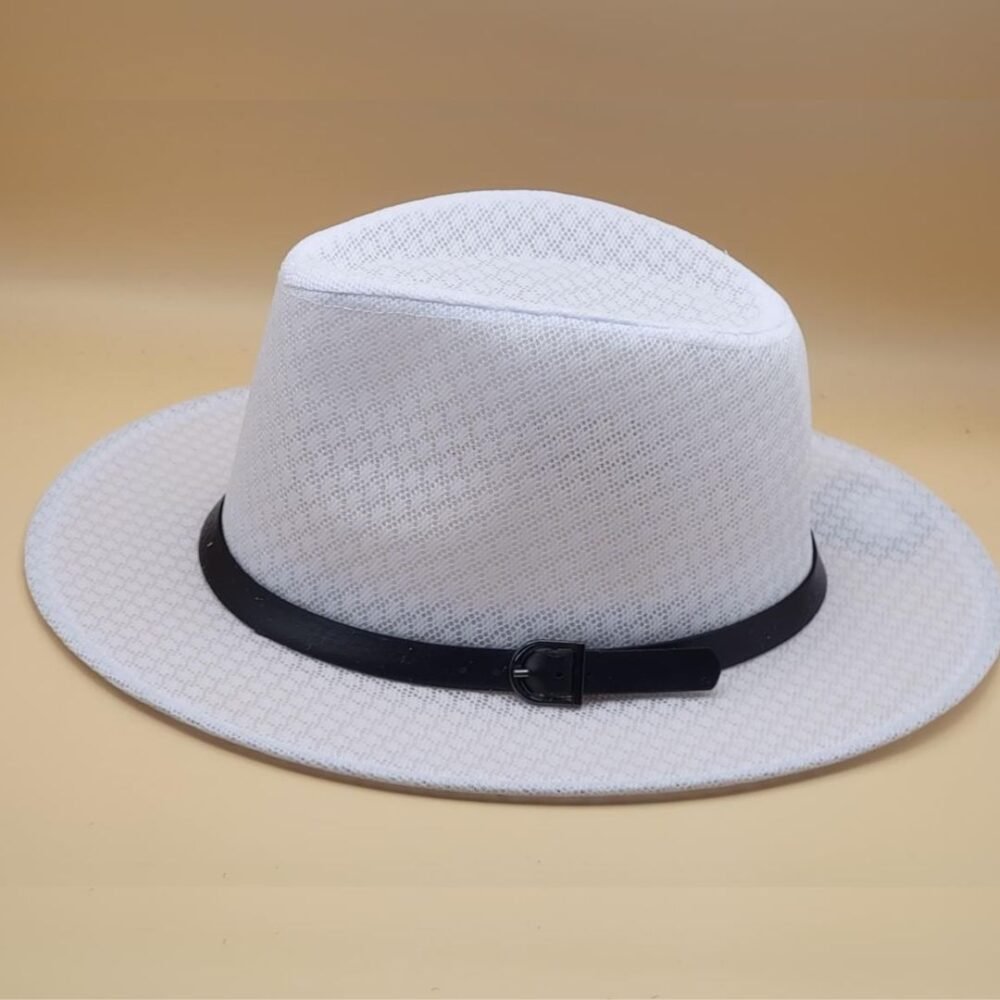 Wide Brim Mesh Fedora Cool Hat - Image 3
