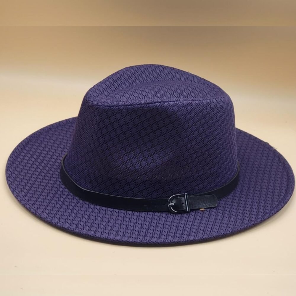Wide Brim Mesh Fedora Cool Hat - Image 6