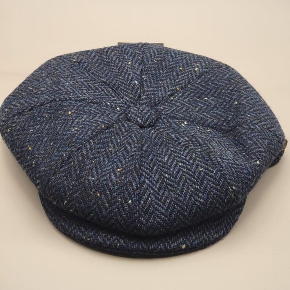 Wool Blend News Boy Cap with Quilted Satin Lining - Image 2