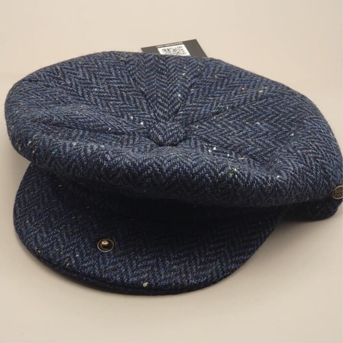 Wool Blend News Boy Cap with Quilted Satin Lining