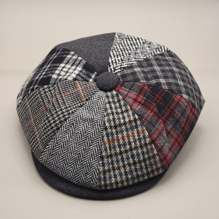 News Boy Cap With Quilted Satin Lining/Gray