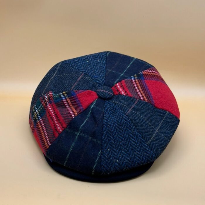 Multi Patch Work News Boy Cup With Quilted Satin Linning