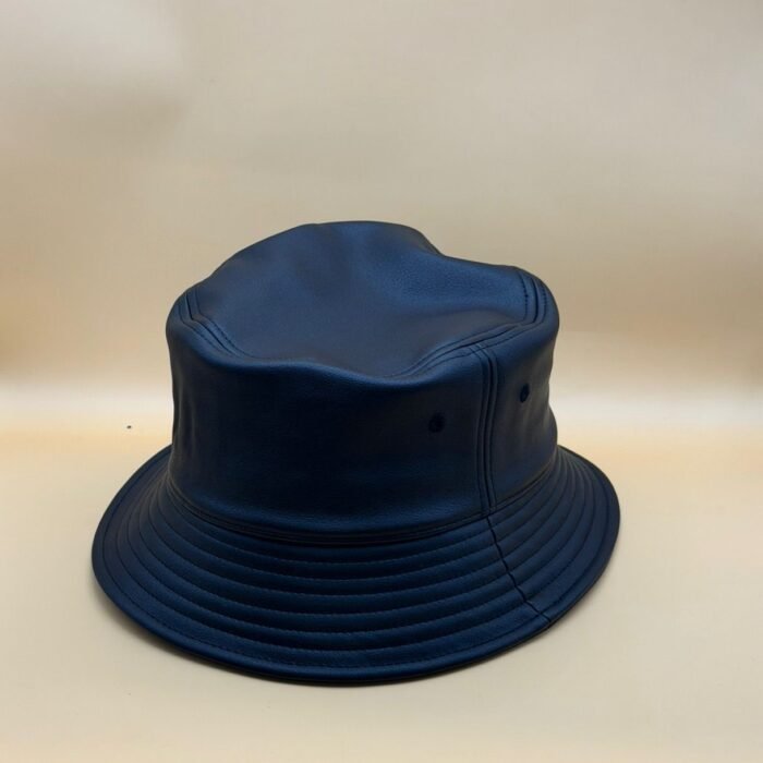 Faux Leather Bucket Hats For Men And Women